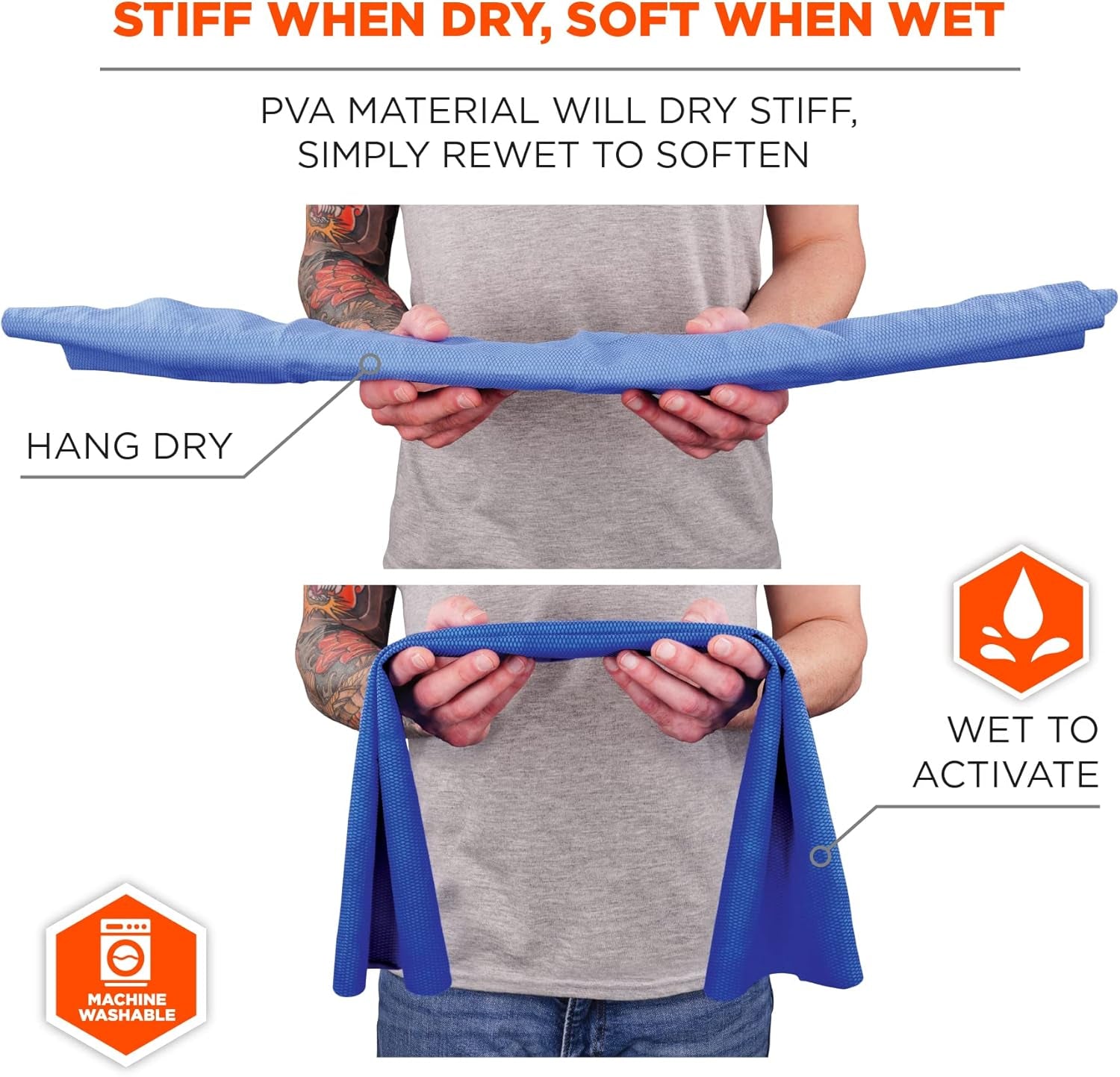 Chill Its 6603 Cooling Neck Wrap, Long Lasting Cooling Relief,Blue 4" X 29-1/2"